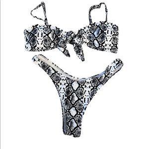 Zaful snake print bikini set